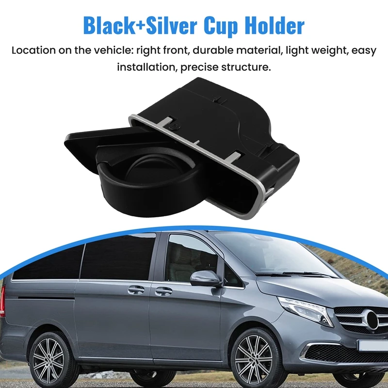 Car Front 1Rd Row Cup Holder Drink Holder For Mercedes Benz W447 Vito V-Class 2015-2020 A0998101003 Front