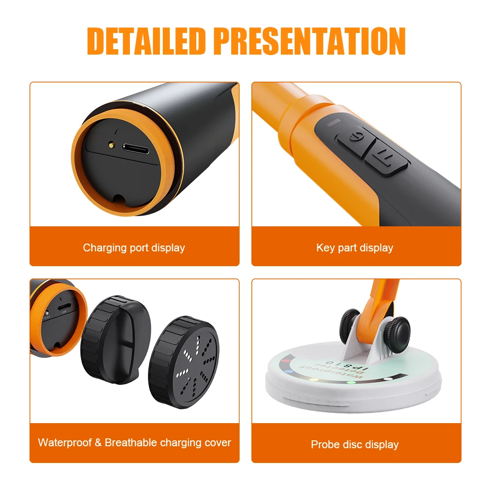 Imagem -03 - Metal Finder Handheld Pinpointer Detector de Ouro Ip68 Máquina Completa Caçador Impermeável Ferramentas do Tesouro Mais Novo Quente 2023 Profissional