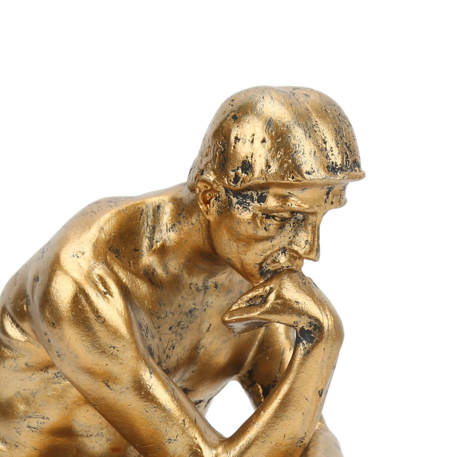 Gifts Resin Sculpture Thinker Statue Gold Sitting Pose Thinker Sculpture Resin Luxury Resin Statue Living Room Decor