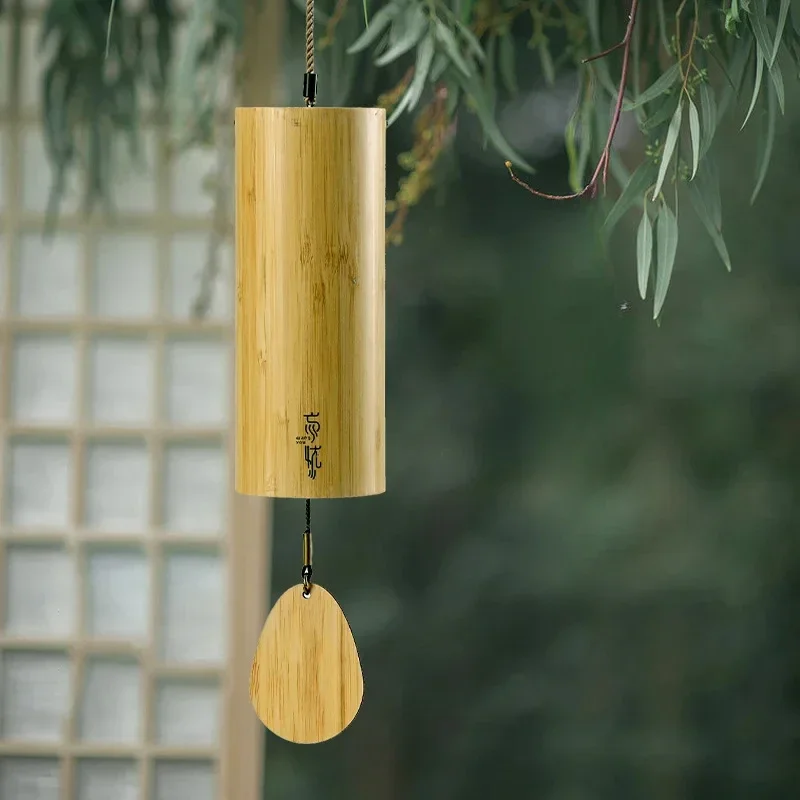 Wind Chimes Bamboo Chord Handmade Musical Windchime Outdoor Garden Patio Home Decor Meditation Bell Yoga Sound Healing Gifts