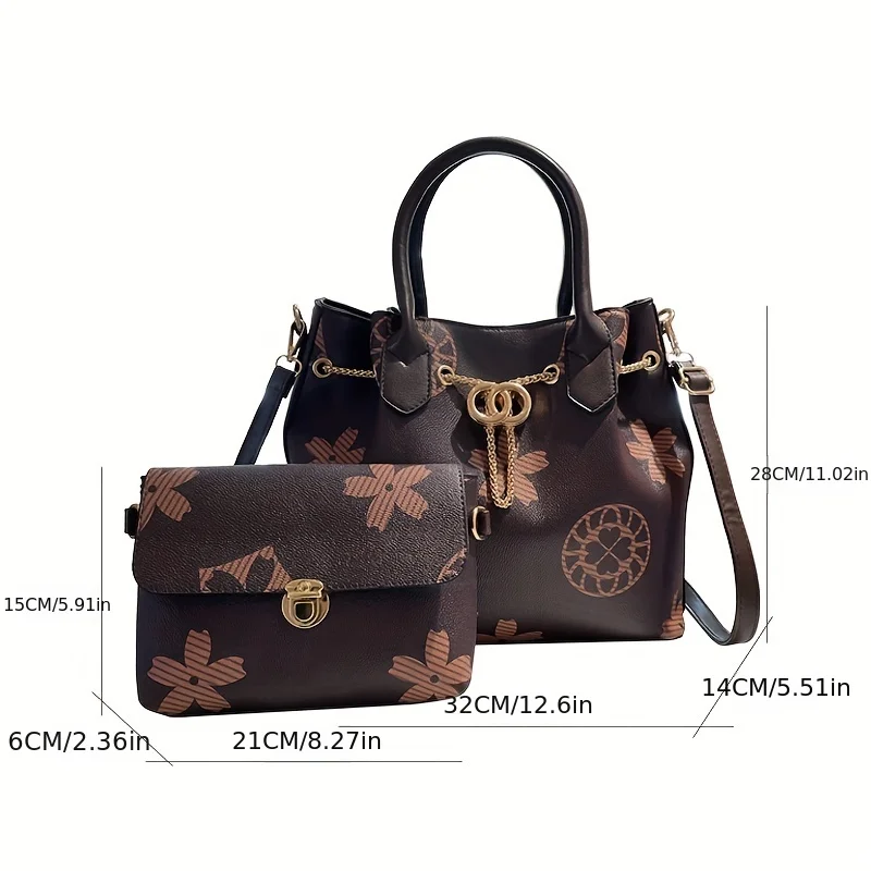 Two-piece set bag Large capacity conventional handbag women\'s handbag messenger bag