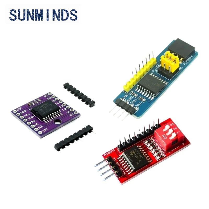 Pcf8574 pcf8574t i/o para interface de porta i2c iic suporte em cascata módulo estendido para placa de expansão arduino alto nível baixo