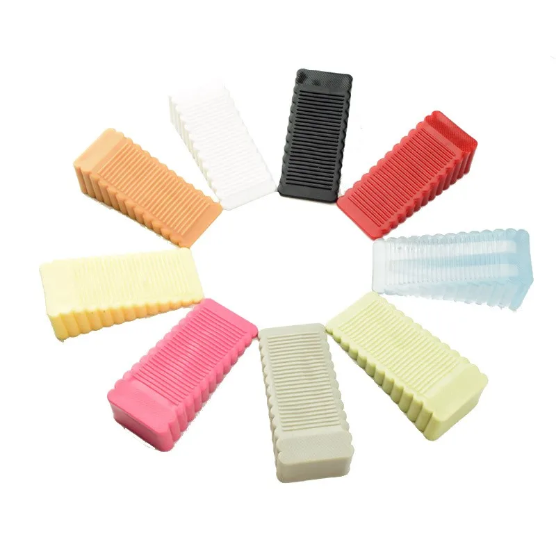 Door Bottom Stopper Durable Silicone Shock Absorbent Block Wedge Doorstops Door Handle Stopper Home Door Anti-collision Stopper