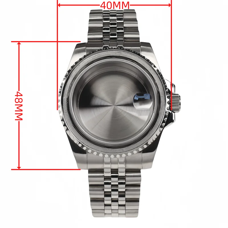 High Quality 40mm Watch Case Diving Waterproof With Sapphire Crystal And Strap For Nh35 Nh36 Mechanical Movement Skx007 Mods