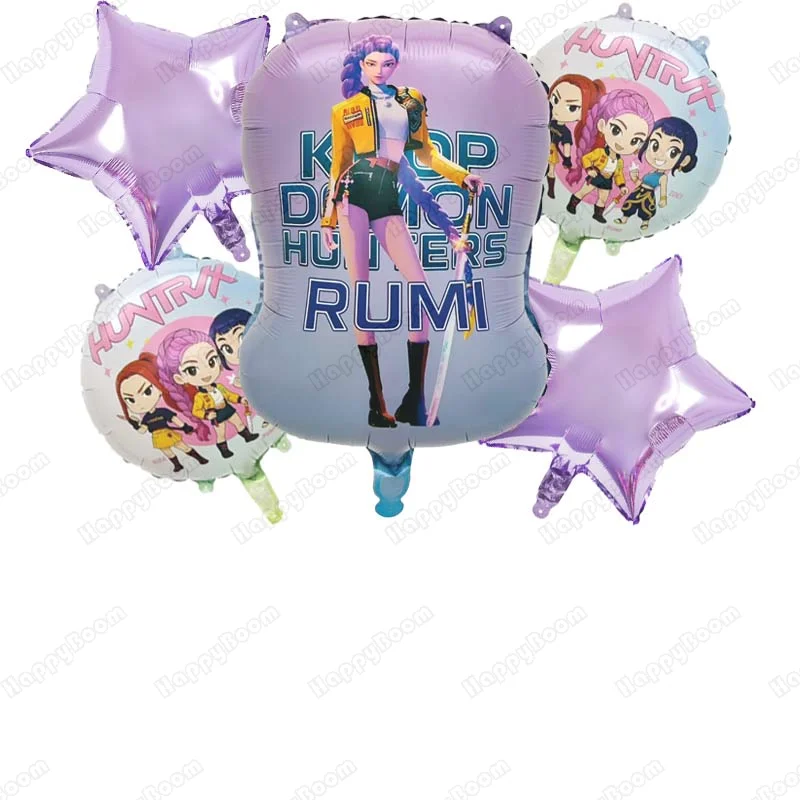 جديد Kpop شيطان الصيادين موضوع بالونات الأطفال حفلة عيد ميلاد الديكور الكرتون استحمام الطفل ديكور بالونات قابلة للنفخ الهدايا #2