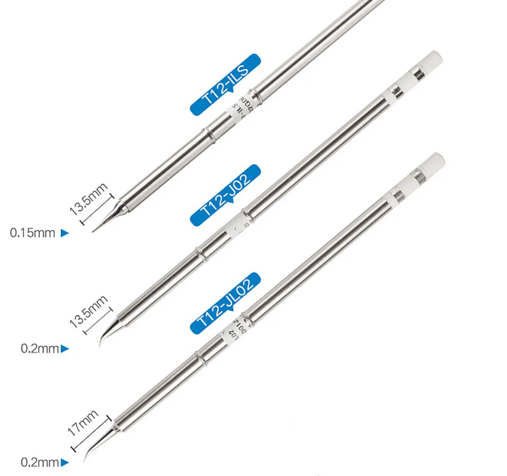 Puntas de soldador T12 serie T12, punta de hierro para Hakko FX951 STC y STM32, estación de soldadura OLED, soldador eléctrico