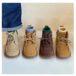 Little Boys Shoes Fashion Kids Boots For Autumn Baby child leather shoes 1-5Years Old Boy Ankle Boot Mocha nude booties Brown