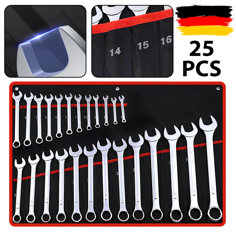 Zestaw kluczy zapadkowych, ultracienki zestaw kluczy płasko-oczkowych 10,3-35,5 mm, klucze zapadkowe dwustronne, narzędzia kombinowane, narzędzia do naprawy samochodów