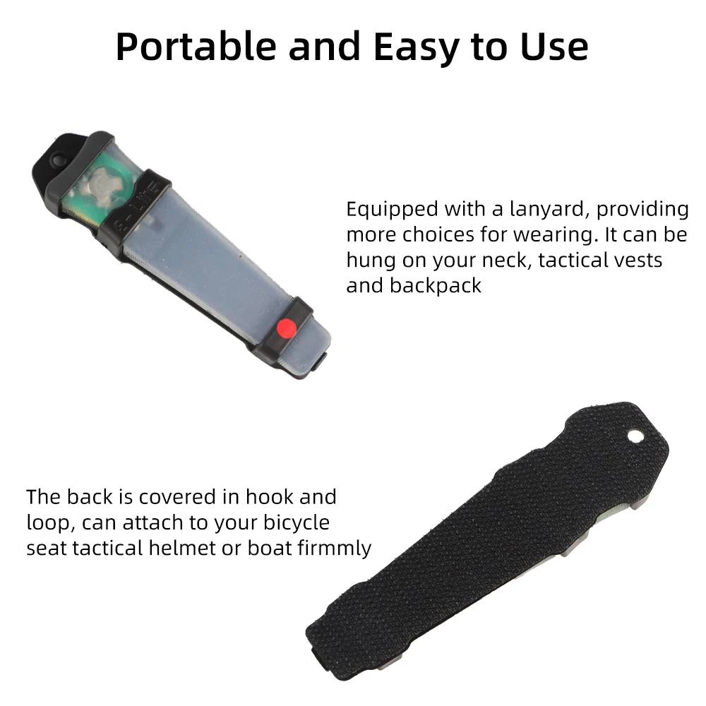 BOOIU Personal Identification Marker Light Tactical Helmet Safety Flash Survival Signal Light Hunting Hiking