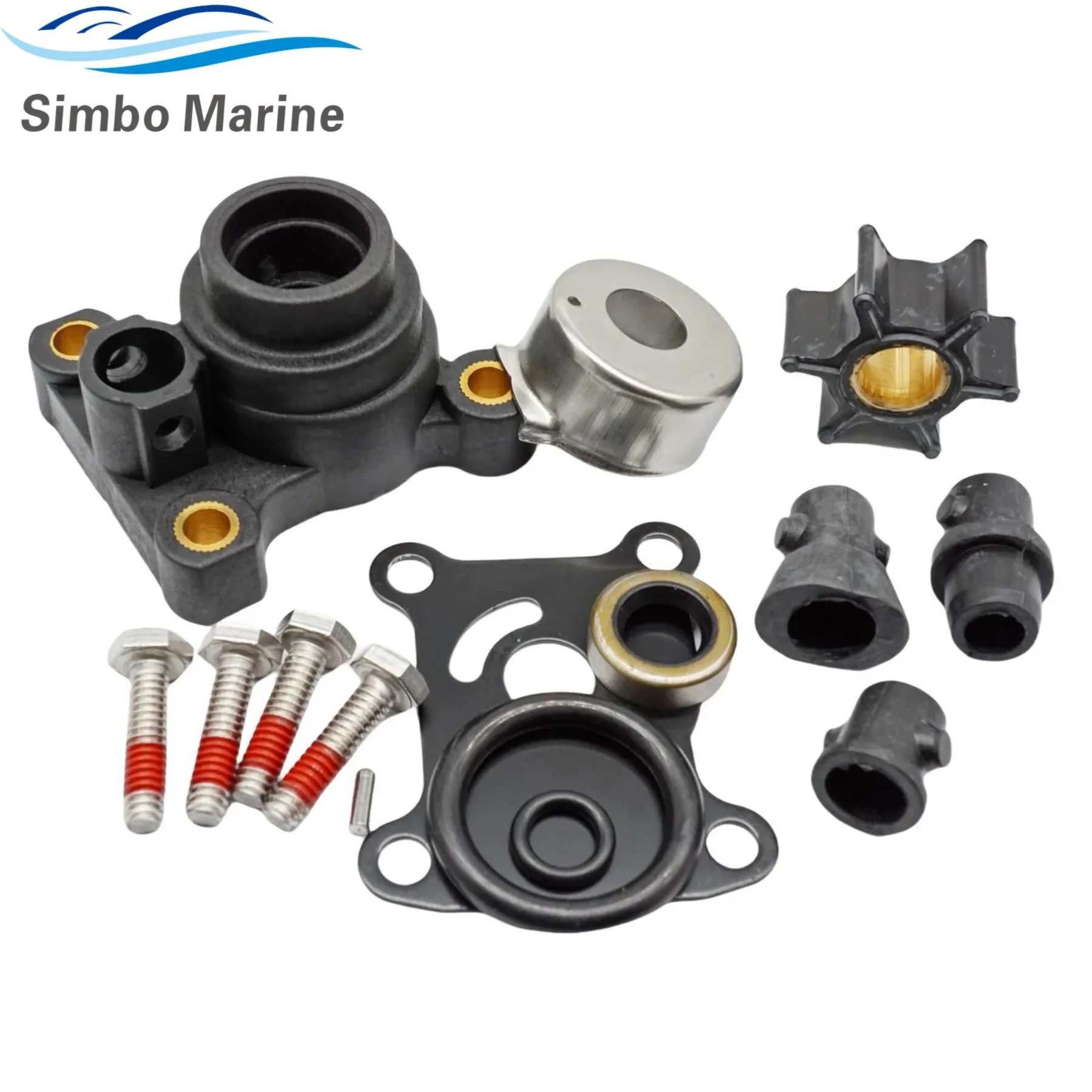 

394711 Комплект для ремонта крыльчатки подвесного водяного насоса для подвесного двигателя OMC Johnson Evinrude 8, 9,9 10 15 л.с. Лодочный двигатель 387610 391388