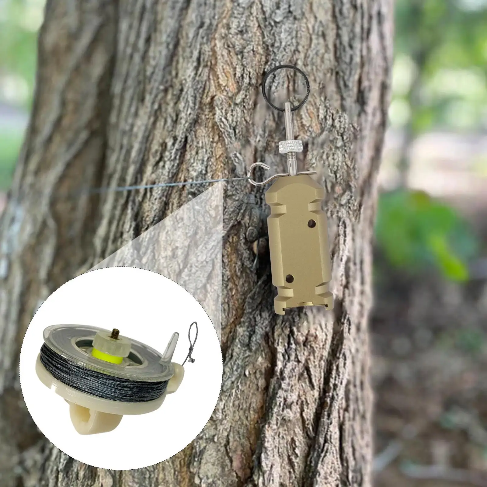 Alarme Perimetral para Camping com Fio de Acionamento Reutilizável, Alarme de Acionamento para Tenda ao Ar Livre, Cordão de Acionamento para Acampamento