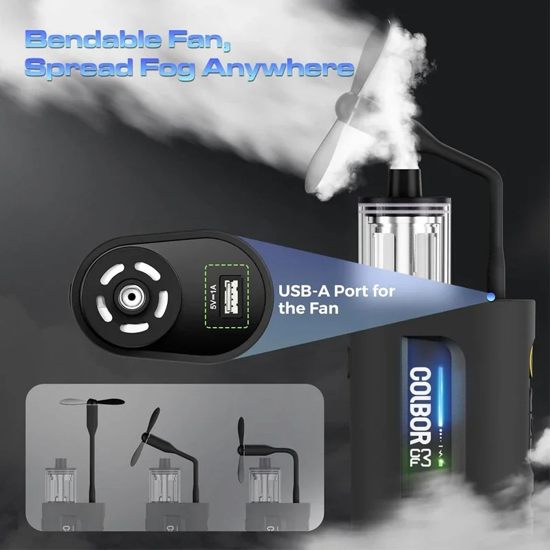 

COLBOR CF3 30W HandHeld Smoke Fogger Machine Bendable With Remote Control For Video Filming Stage Performance Atmosphere