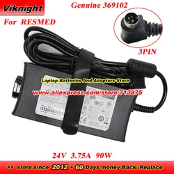 Genuine 369102 24V 3.75A 90W 3PIN AC Adapter for S9 SERIES CPAP S9 AUTOSET CPAP machines S9 IP21 IPX1 R360-760 DA-90A24