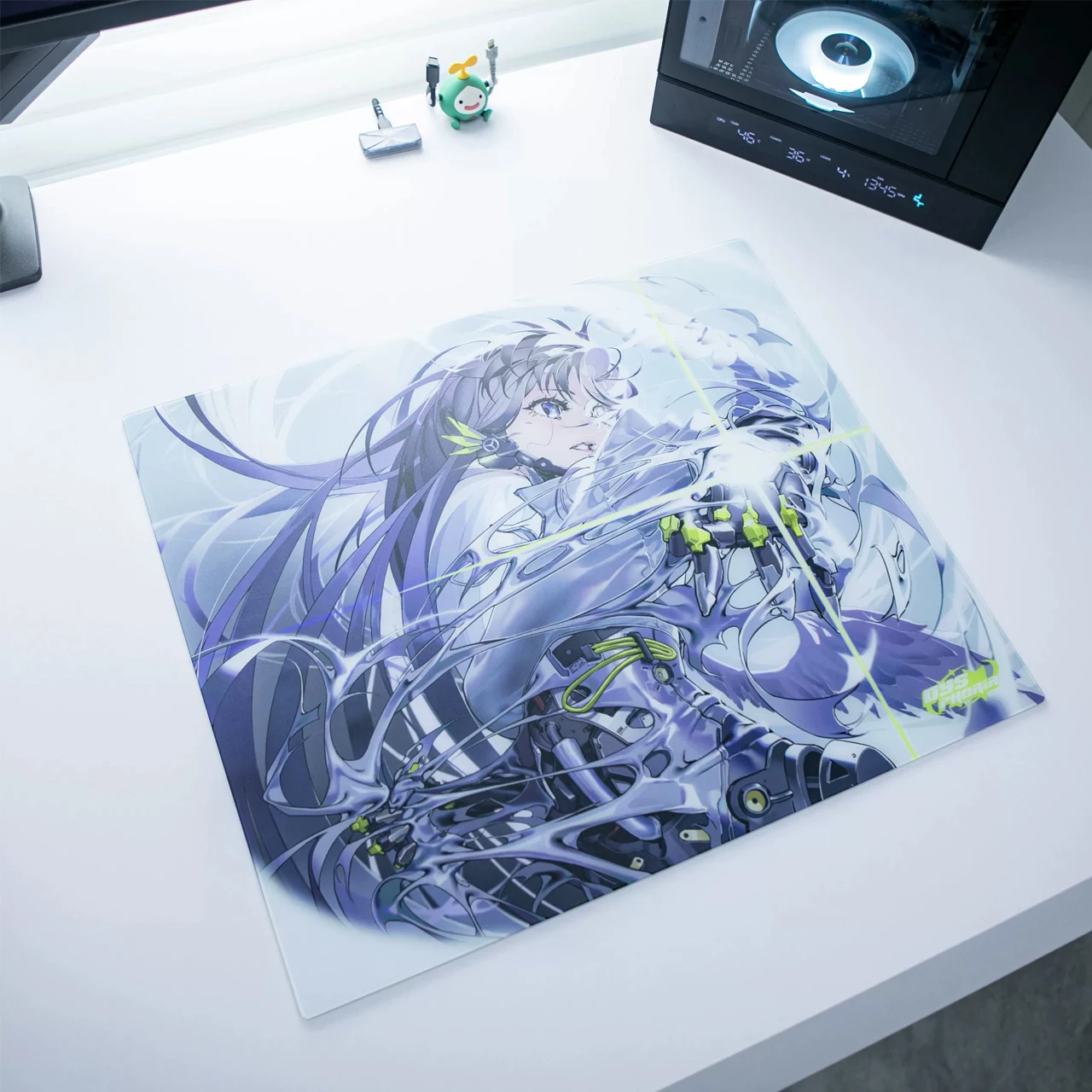 D-DYSPHoria Mei Glass Mouse Pad Micro Etched Surface Tempered Desktop Mat High Speed Smooth FPS Office Custom Gaming Accessories