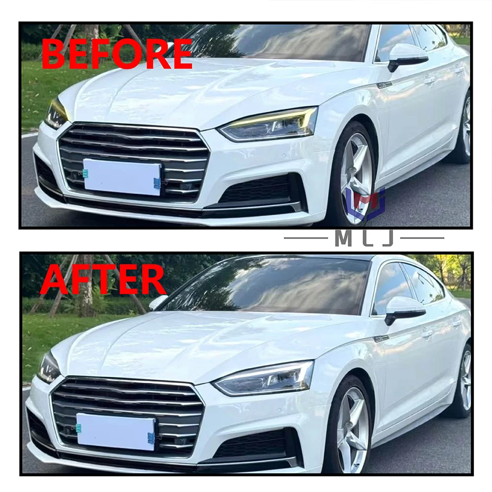 

New LED DRL Headlight Guide Strip Daytime Running Light Tube Angel Eyes Car Accessories For Audi A5 High Spec 2017-2020