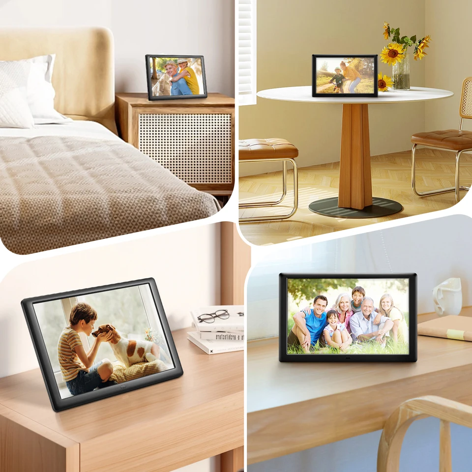 Cornice digitale per foto elettronica, senza Wi-Fi, schermo IPS da 10,1 Cornice digitale per foto elettronica, senza Wi-Fi, schermo IPS da 10,1