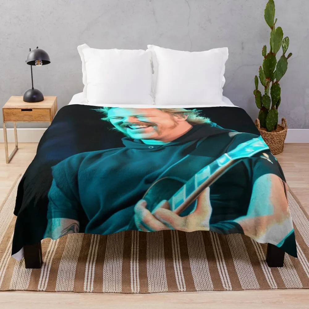 

James Hetfield iconic smile Throw Blanket Bed covers Furrys Blankets Soft Beds Plaid on the sofa Blankets