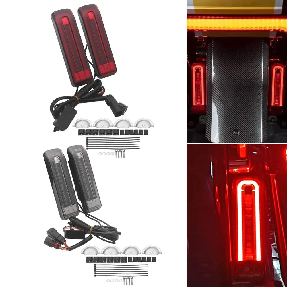 

Motorcycle LED Saddlebag Filler Inserts Lights Compatible With Harley Touring Electra Glide Road Glide Street Glide 2014-2025