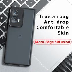 For Motorola MOTO G96 Edge 50 Fusion Case Luxury Acrylic Matte Clear Cover For MOTO G 96 Edge50 Fusion Shockproof Bumper Funda