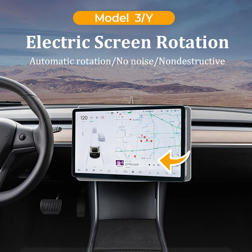 

Electric Automatic For Tesla Model 3 Model Y Screen Swivel Mount Bracket Center Console Navigation Screen Rotating Holder