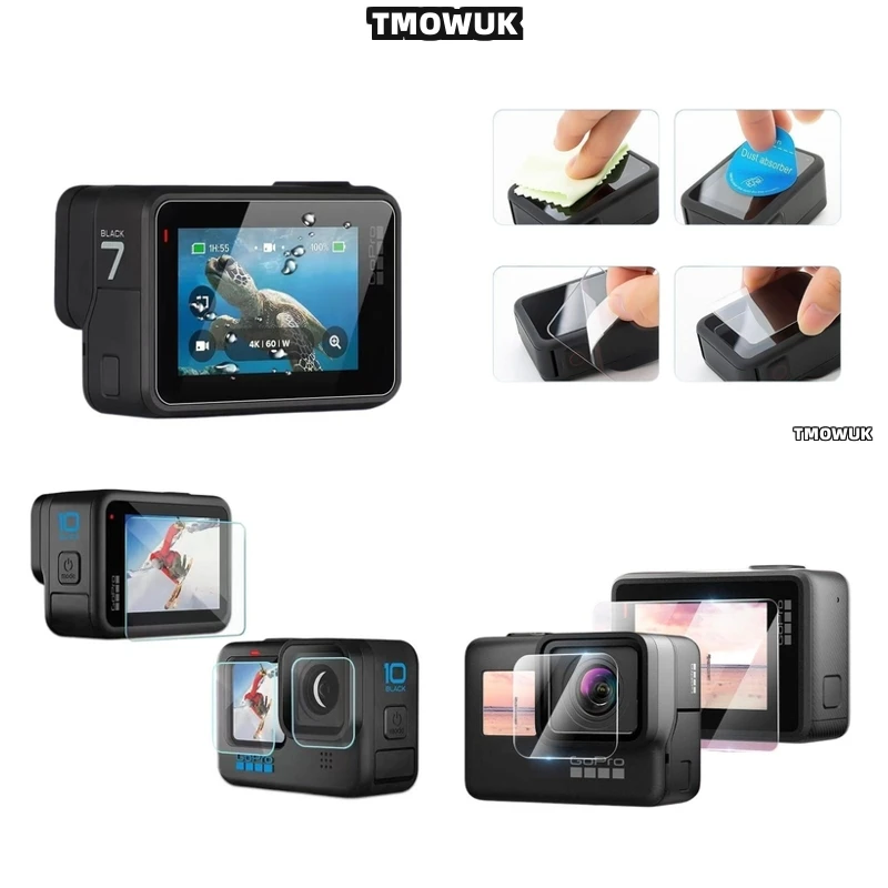 

For GoPro Hero12 11 10 9 Anti-Reflective Tempered Glass - 9H Privacy Screen Protector Full Coverage With Anti-Scratch & Waterpro