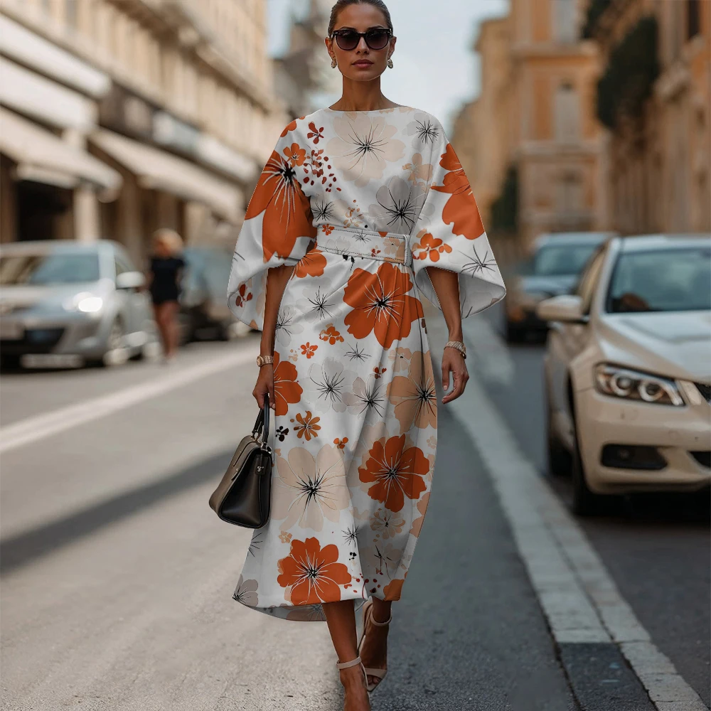 

Floral women's clothing 2025 New Women's Collar long sleeved shirt colored geometry Bubble sleeve shirt