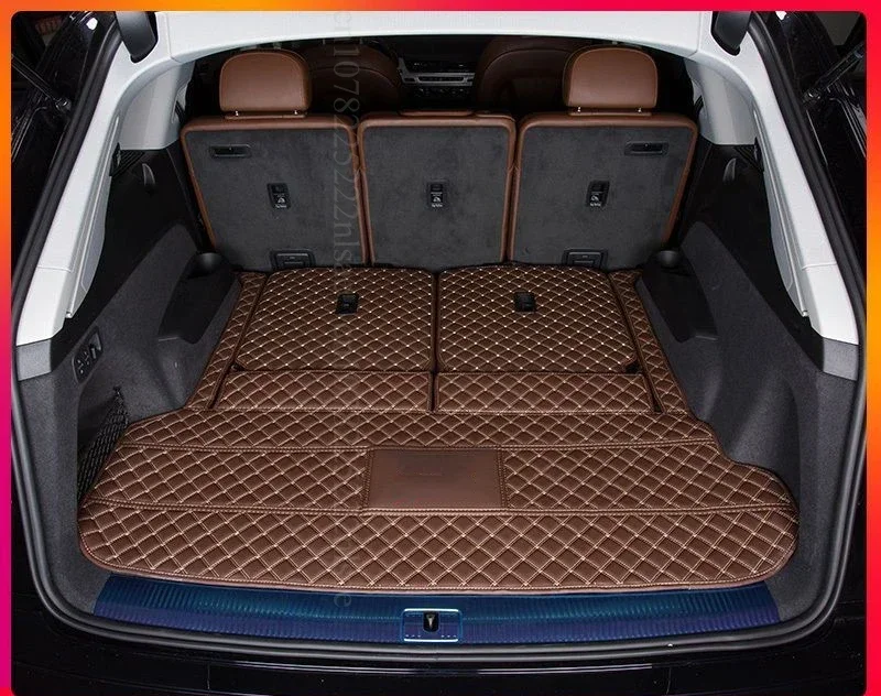 Car Trunk Mats For Audi Q7 5/7 Seat 2016-2022 2023 Car Accessories Auto Goods interior details Main Cargo Liner