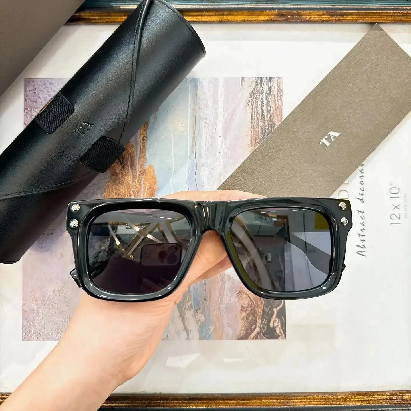 

Original Factory For DIYTA DT DTS452 With Brand Box Top Quality Luxury Designer Black Acetate Frame Stylish Men Women Sunglasses