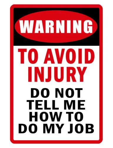 AVOID INJURY Sign DURABLE ALUMINUM HI QUALITY WEATHER PROOF SIGN FULL COLOR #565