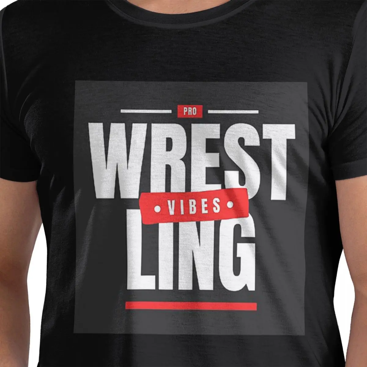 

Pro Wrestling Vibes 100% Cotton T-Shirt Men's Classic T Shirts Men O-Neck Short Sleeve S-6XL