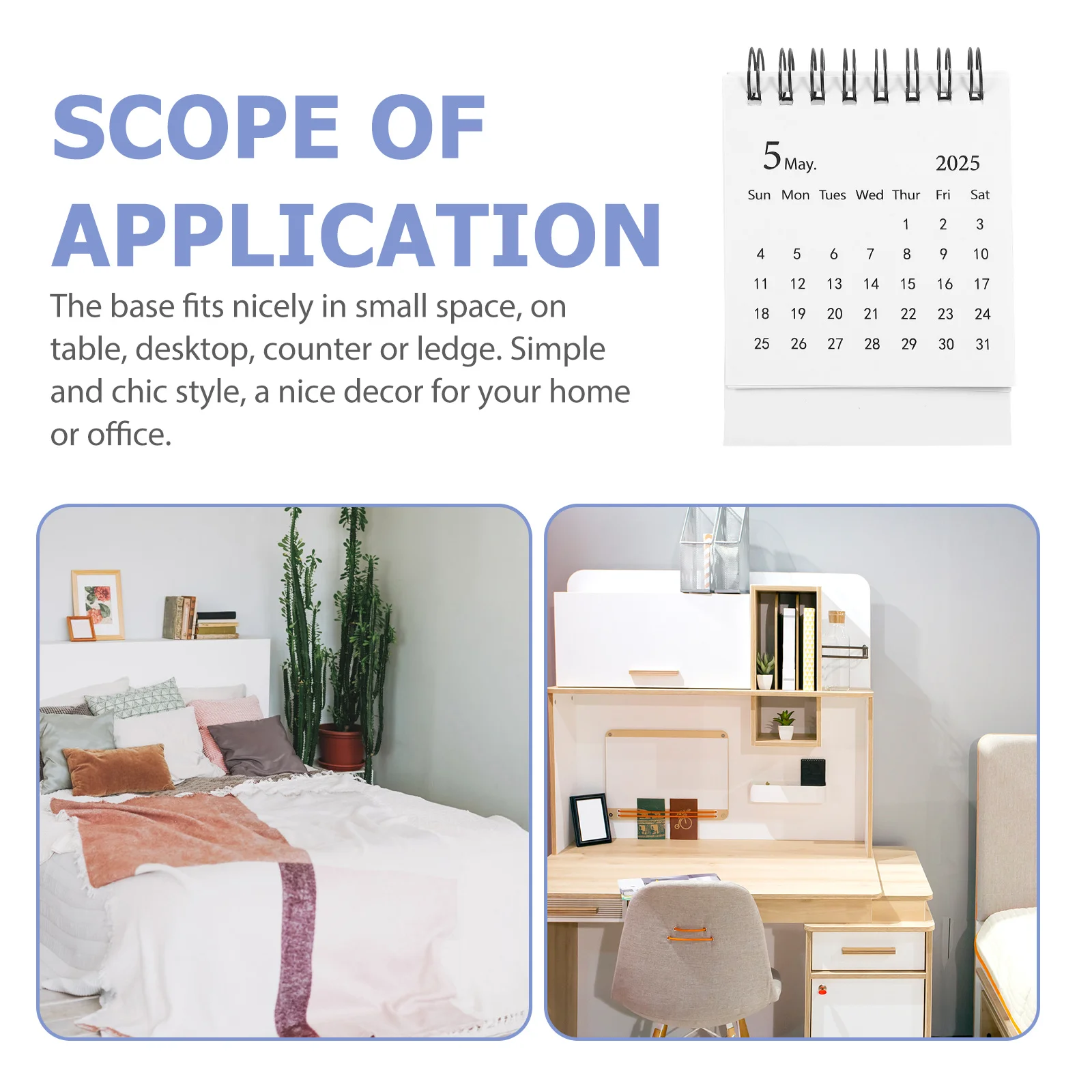 

Small Desk Calendar 2024-2025 Year Mini Office Planner Thick Paper Prevents Ink Through Daily Use Small Desk Calendar