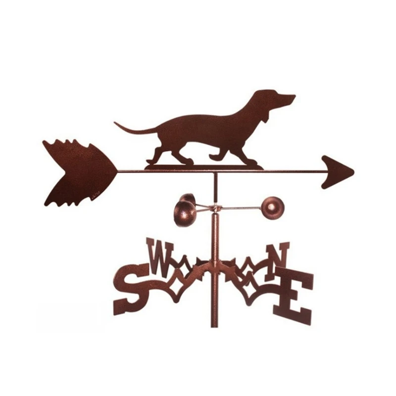 

Dachshund Weather Vane Stainless Steel Spray Paint Outdoor Rooftop Roof Ornaments