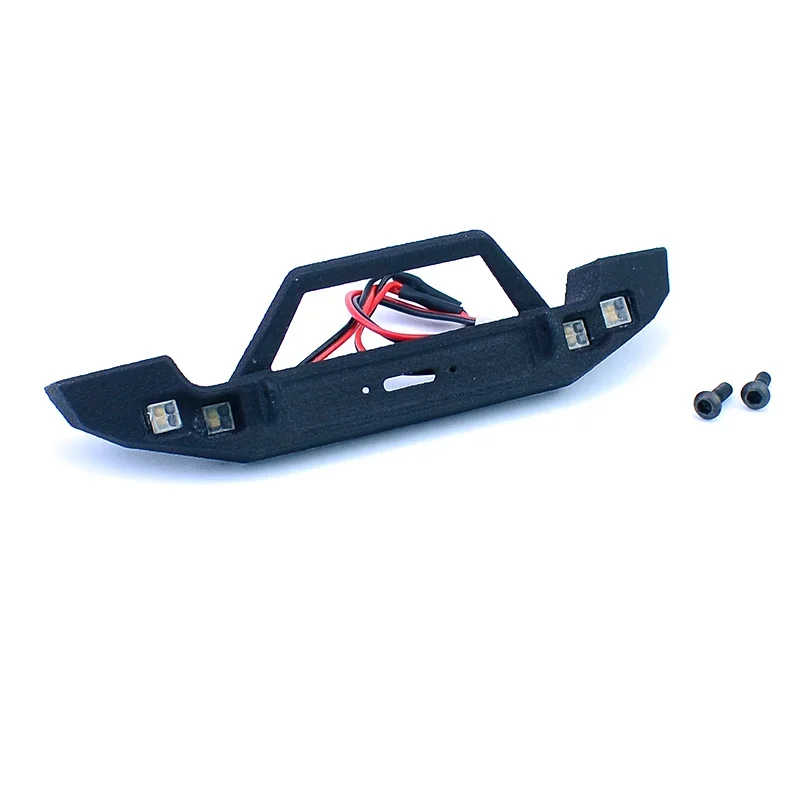 3D Printing Front Bumper with LED Lights for 1/24 RC Crawler Car Kyosho Miniz 4x4 Readyset Jeep Wrangler Car Accessories