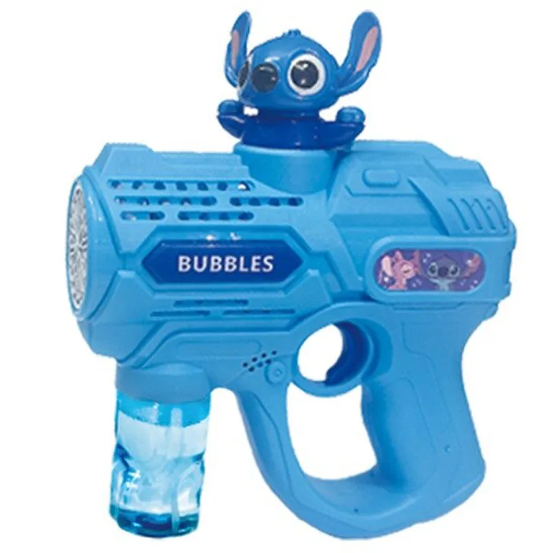 New Stitch Bubble Gun Toy Stitch Fully Automatic Rotate Bubble Machine Bubbles Gun Outdoor sand Game Children Toy Christmas Gift