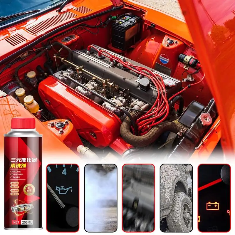 200ML Auto Parts Engine Cleaner Deep Cleaning Engine Cleaner Restores System Efficiency Effective Carbon Removal Cleaner for Car