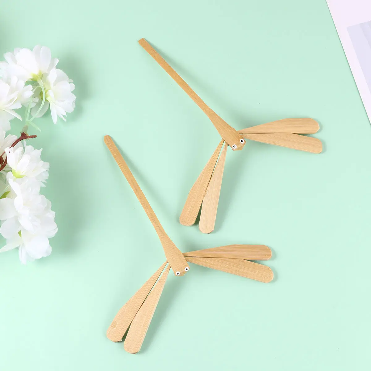 2Pcs Bamboo Dragonfly Educational Scientific Display Stimulate Kids Brain and Development Learning