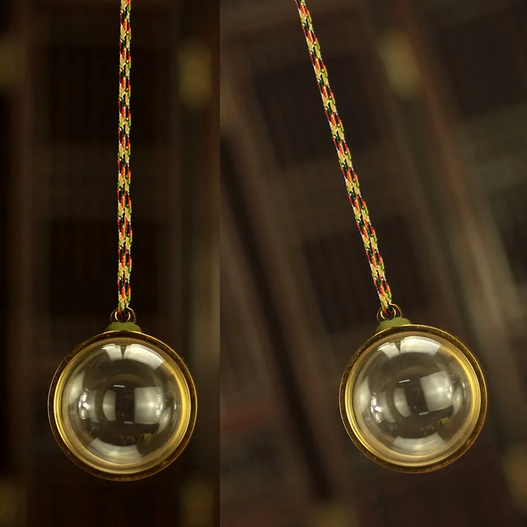 Transparent acrylic spherical treasure bottle Buddha Pagoda Gawu Box pendant pendant containing Ganlu Pill scripture