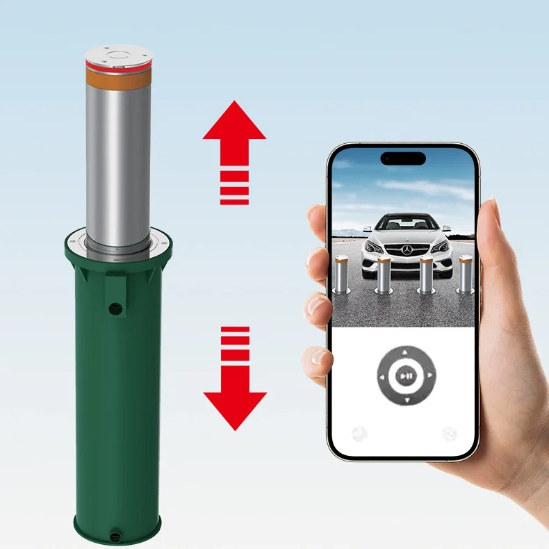 Road barrier remote control radar detective automatic hydraulic bollard traffic anti-collision rising column