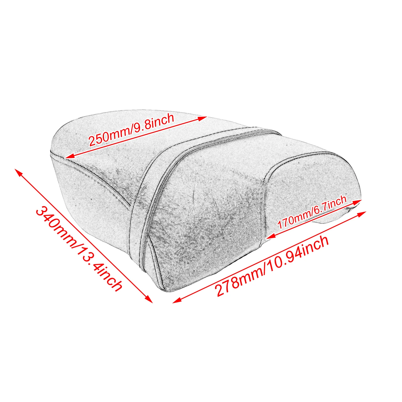 Motorcycle Rear Passenger Seat Pillion Pad Cushion Fit For Harley 883 1200 04-15 For Sportster 883 For Super Low XL883L