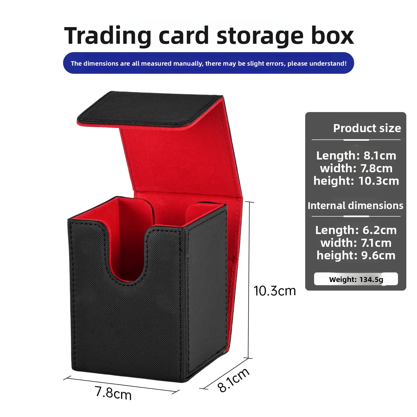 

2025 Hot Sale PU Leather Vertical Folding Single Box Game Card Box Game Card Storage Box Pokémon Card Box