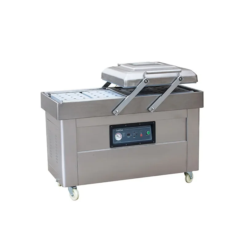 Industrial Double Chamber Vacuum Commercial Food Meat Packing Sealing Machine DZ400/2SB customized