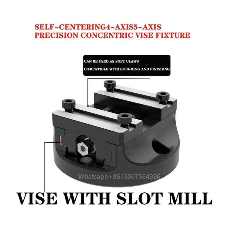 Circular turntable CNC self-centering 5axis vise quick-change fixture special vise for 3/4axis bridge plates of machining center