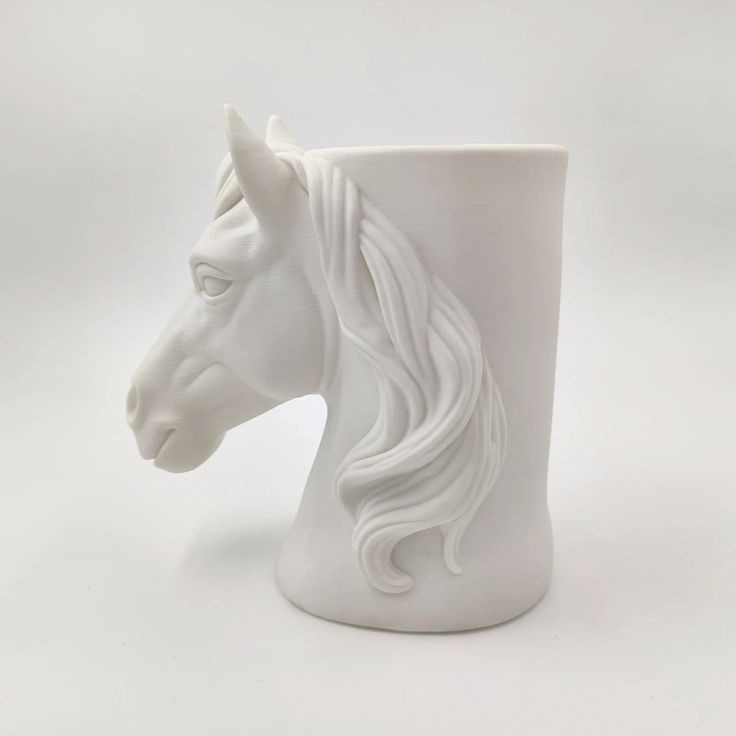 

3D Printed Horse Head Pen Holder Chinese Zodiac Year of the Horse Desk Organizer Oriental Decor Gift for Horse Lovers Feng Shui