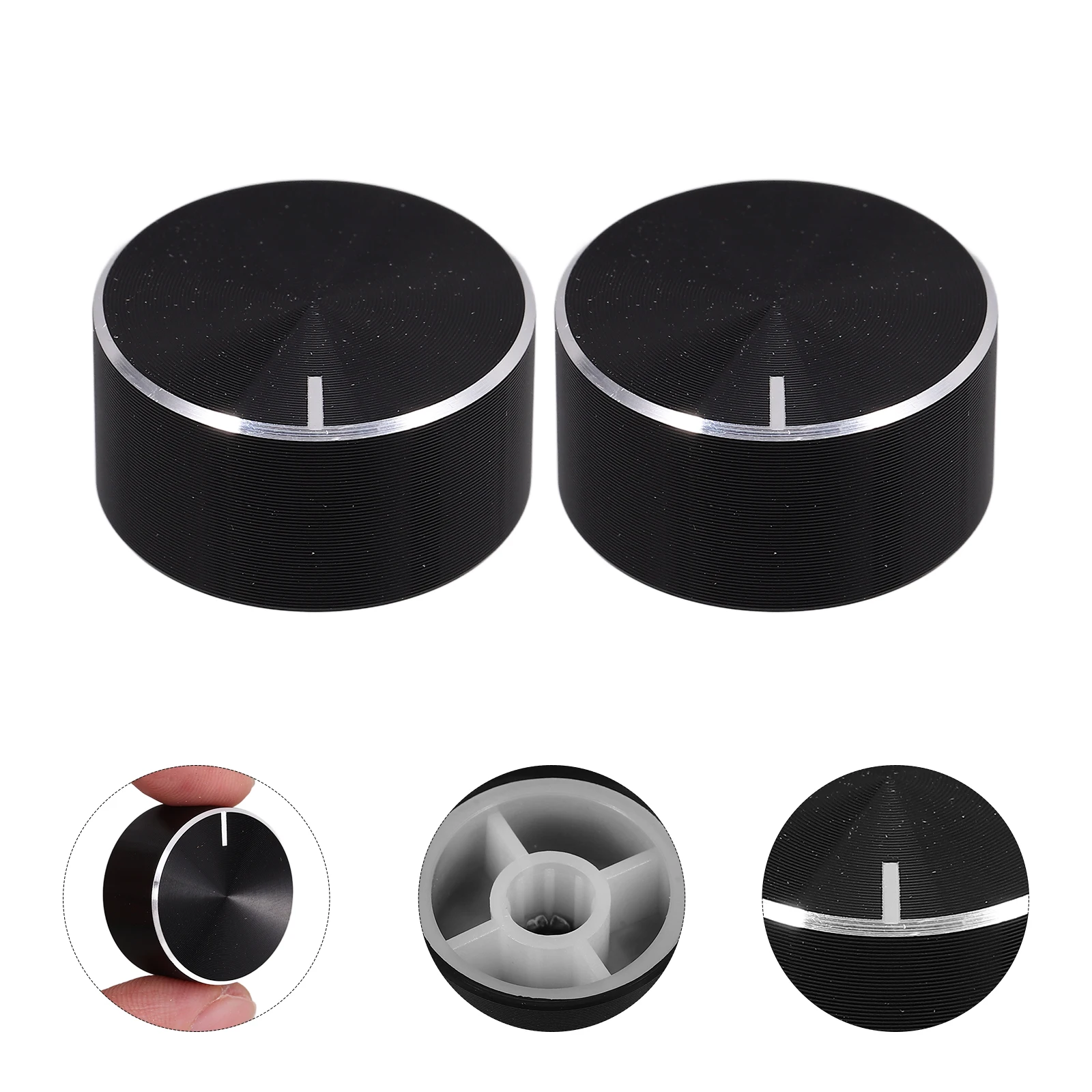 

4pcs Volume Control Knobs Replacement Aluminum Alloy Guitar Bass Accessories Sound Device Knob Precise Durable Metal For