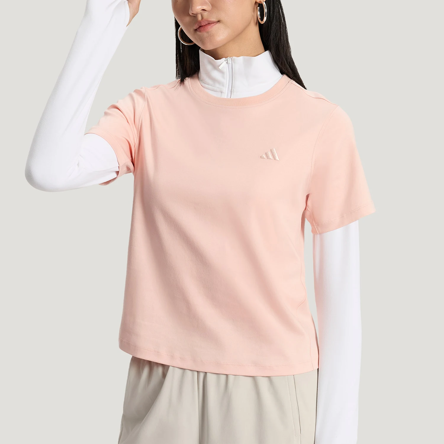 Adidas genuine summer women's soft, comfortable, breathable short sleeved T-shirt KS5324