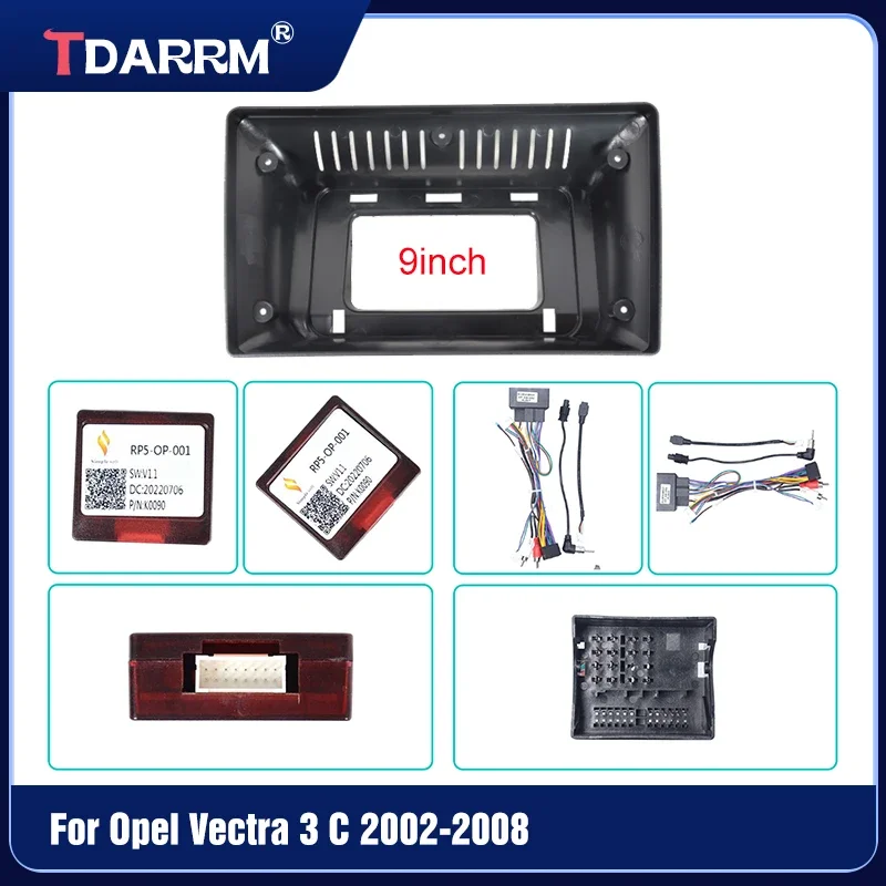 For Opel Vectra 2006 Car Radio Android Stereo Audio Screen Facia Multimedia Video Player Cable Frame And Canbus(9INCH)