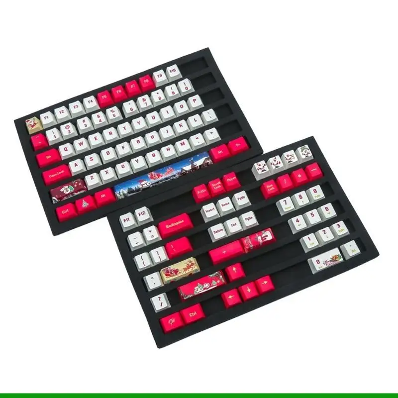 

U55C 108pcs Рождественская тема Клюки Клюки Кейп -Кейпс Форхри Мкс Механическая клавиатура