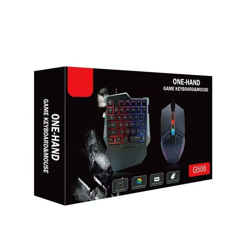 Color Backlit Mechanical Feel Keyboard Mouse Set With Wrist Rest For Yixin919 (002)