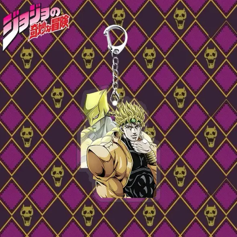 لطيف أنيمي جوجوس غريب مغامرة المفاتيح الكرتون الشكل قلادة مفتاح سلسلة سيارة كيرينغ حقيبة مجوهرات هدايا تأثيري اكسسوارات