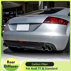 Carbon Fiber/FRP Car Rear Bumper Diffuser Lip Spoiler for Audi TT 8J Standard Bumper 2008-2010 Not For US Racing Diffuser Guard
